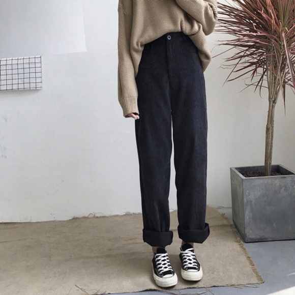 Seoul Pants - 🌸 Kfashion Corduroy Pants